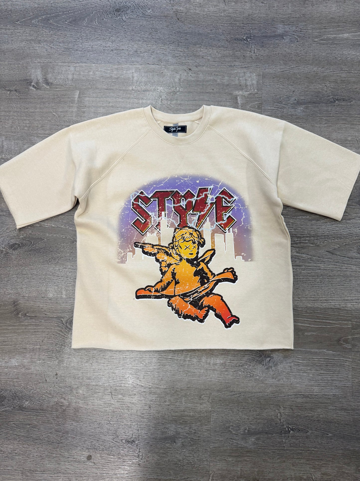 StyleGods City Fleece Crop - Tan