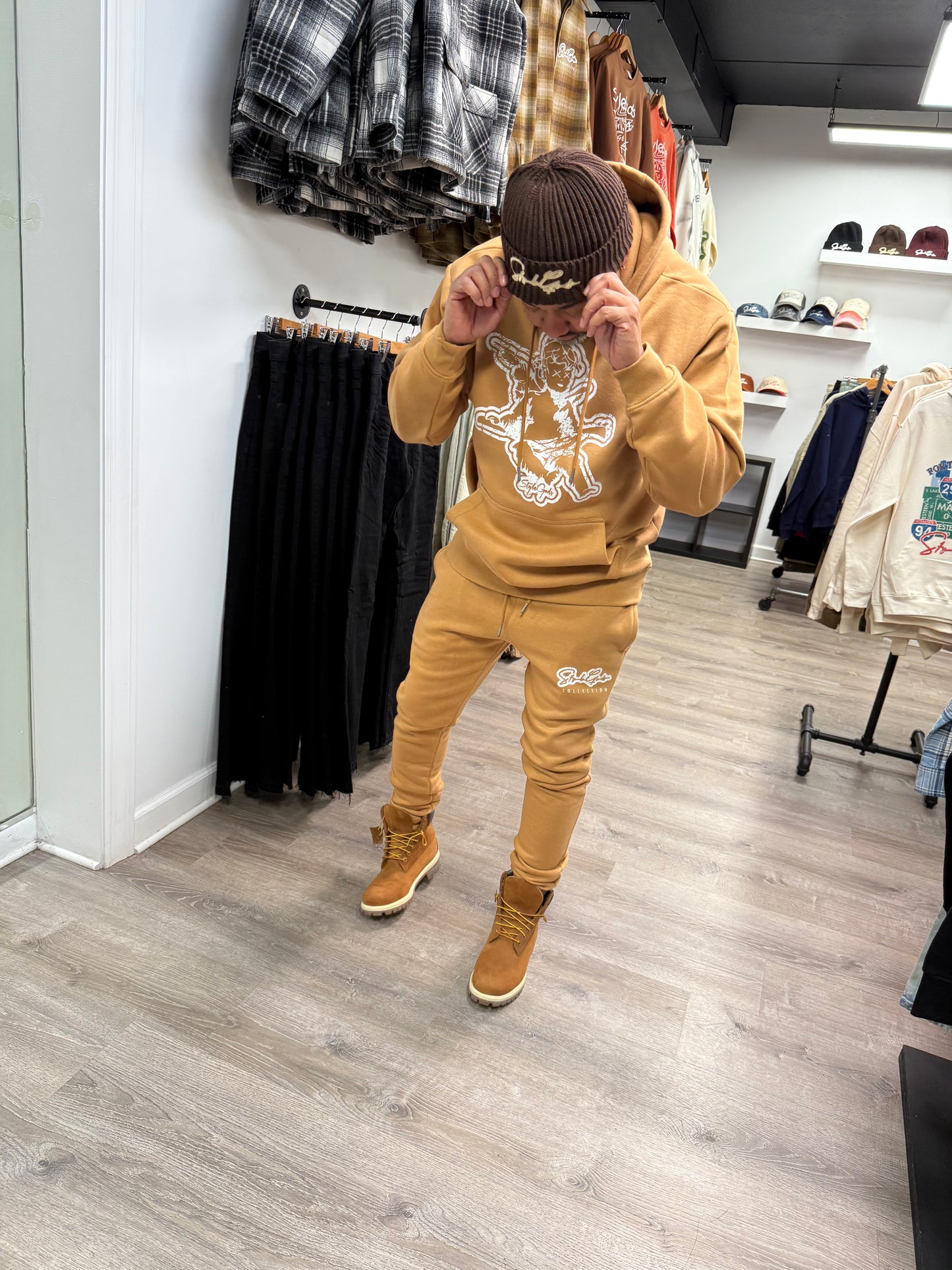 StyleGods Angel Jogging Suit - Timber