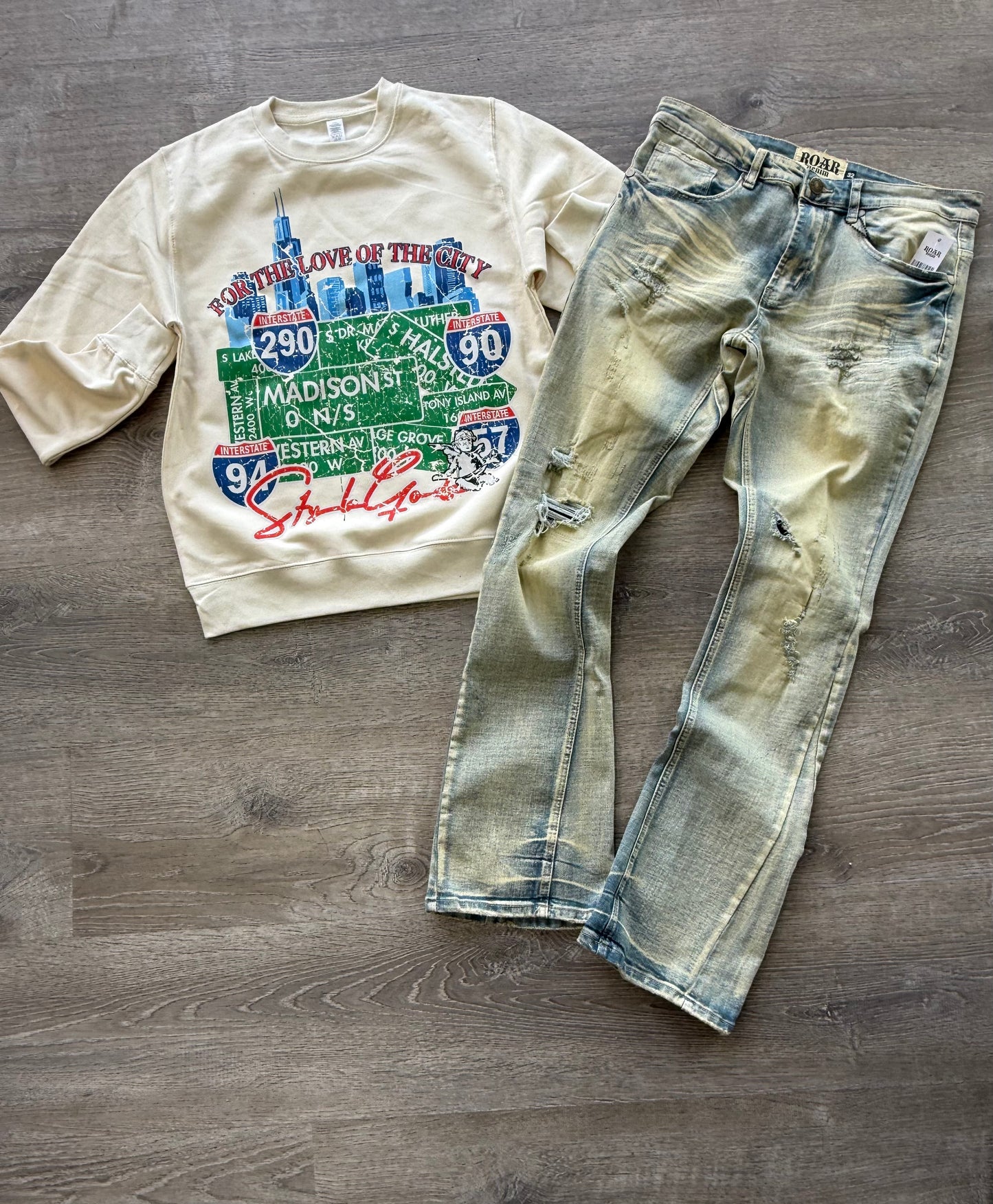 StyleGods City Crew SweatShirt - Multi