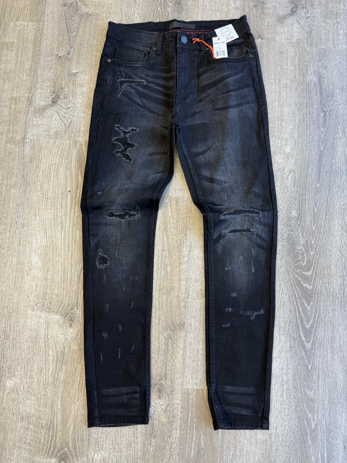 Arketype - Rip and Repair Denim P501 Black