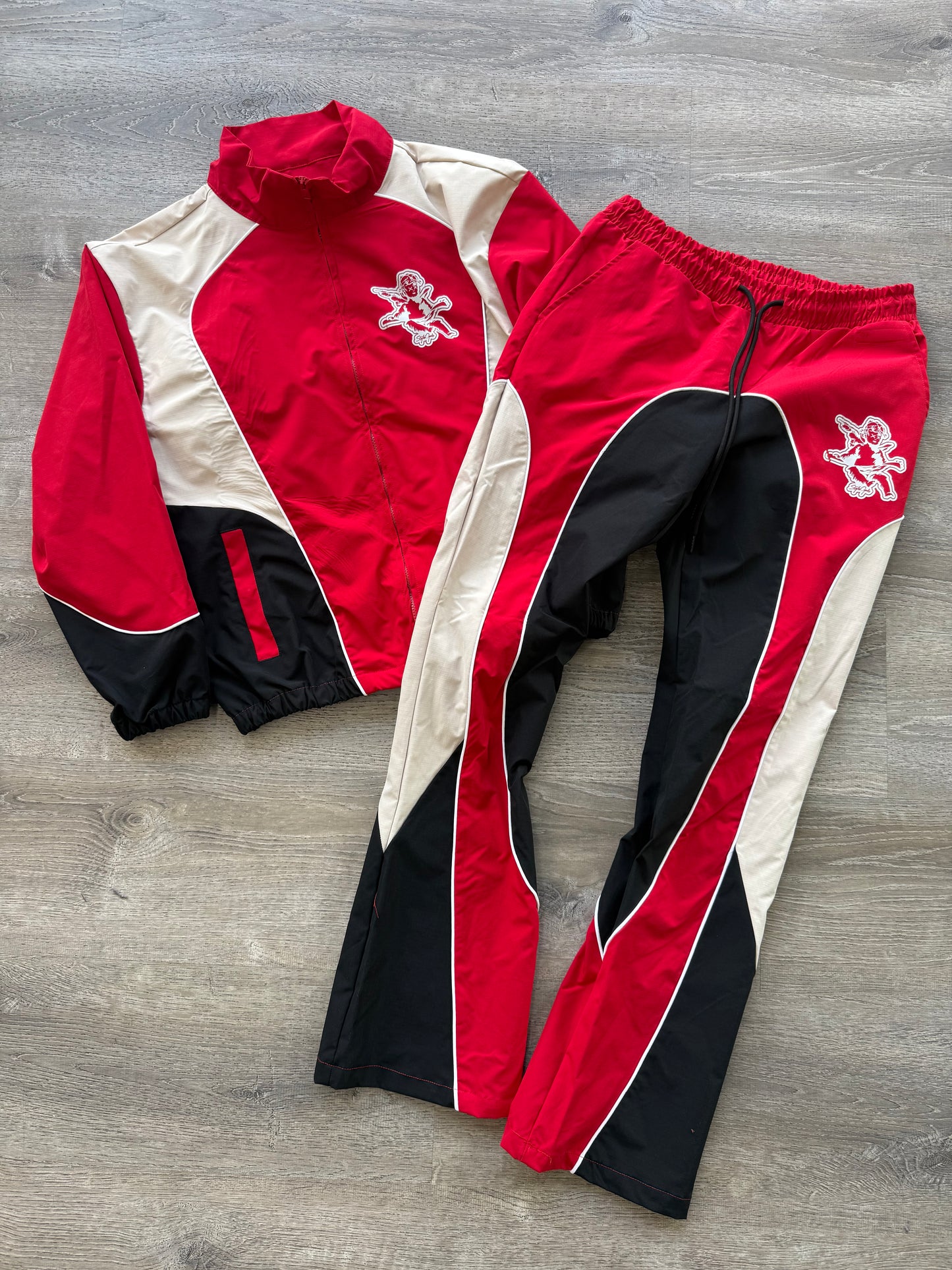 StyleGods Nylon Track Suits - Red