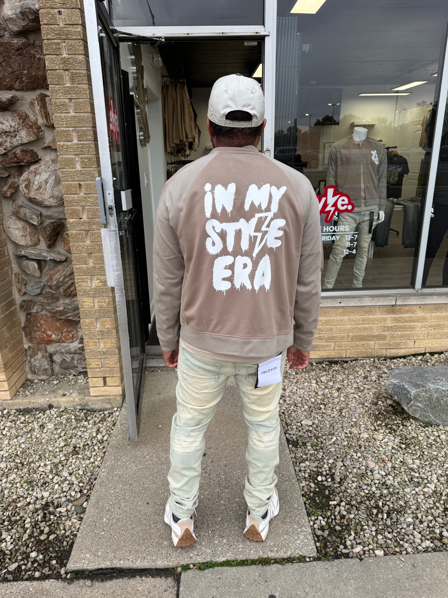 StyleGods Style Track Jacket - Olive\Tan\White