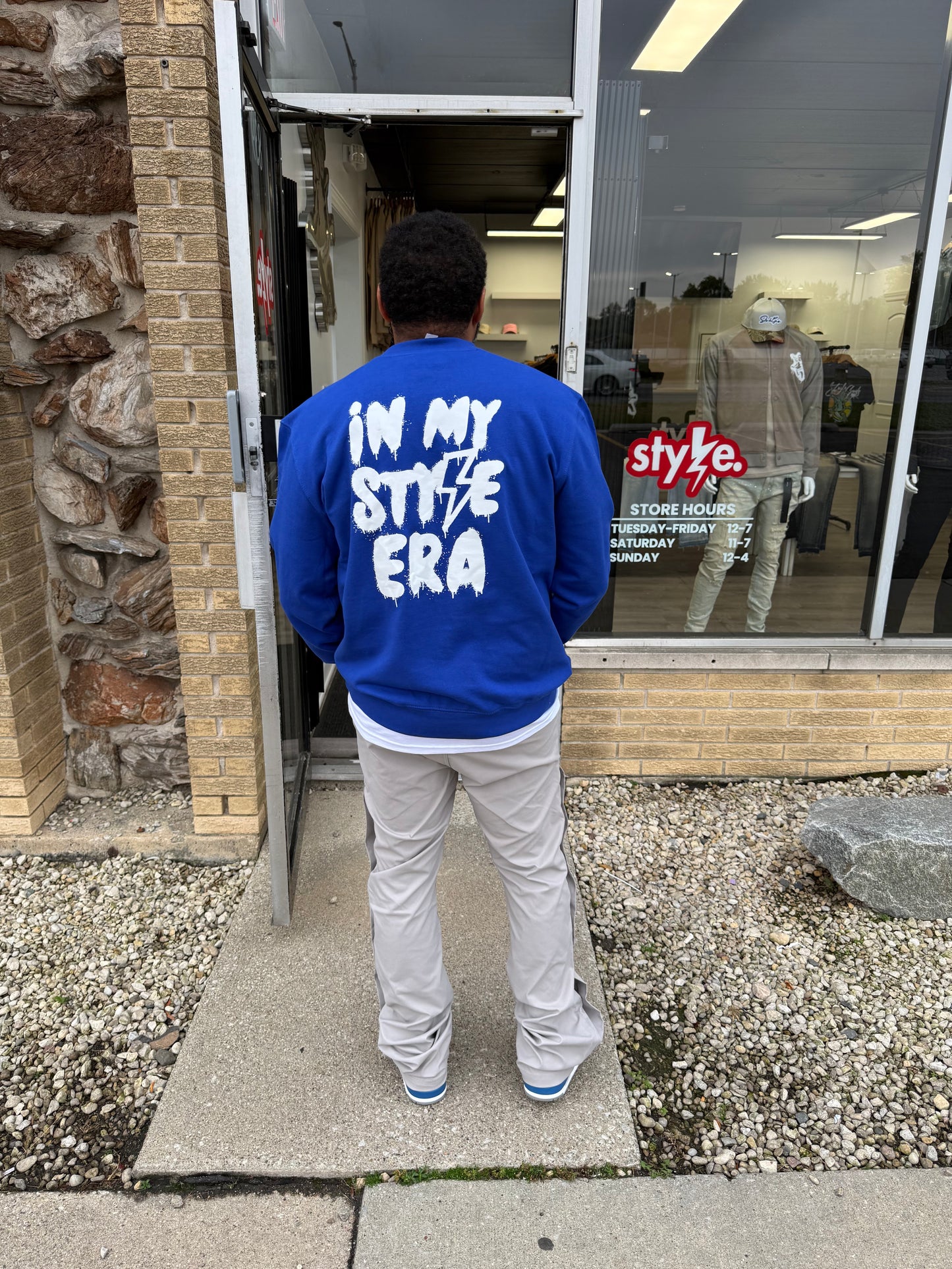 StyleGods Paint Style Crewneck SweatShirt - Royal