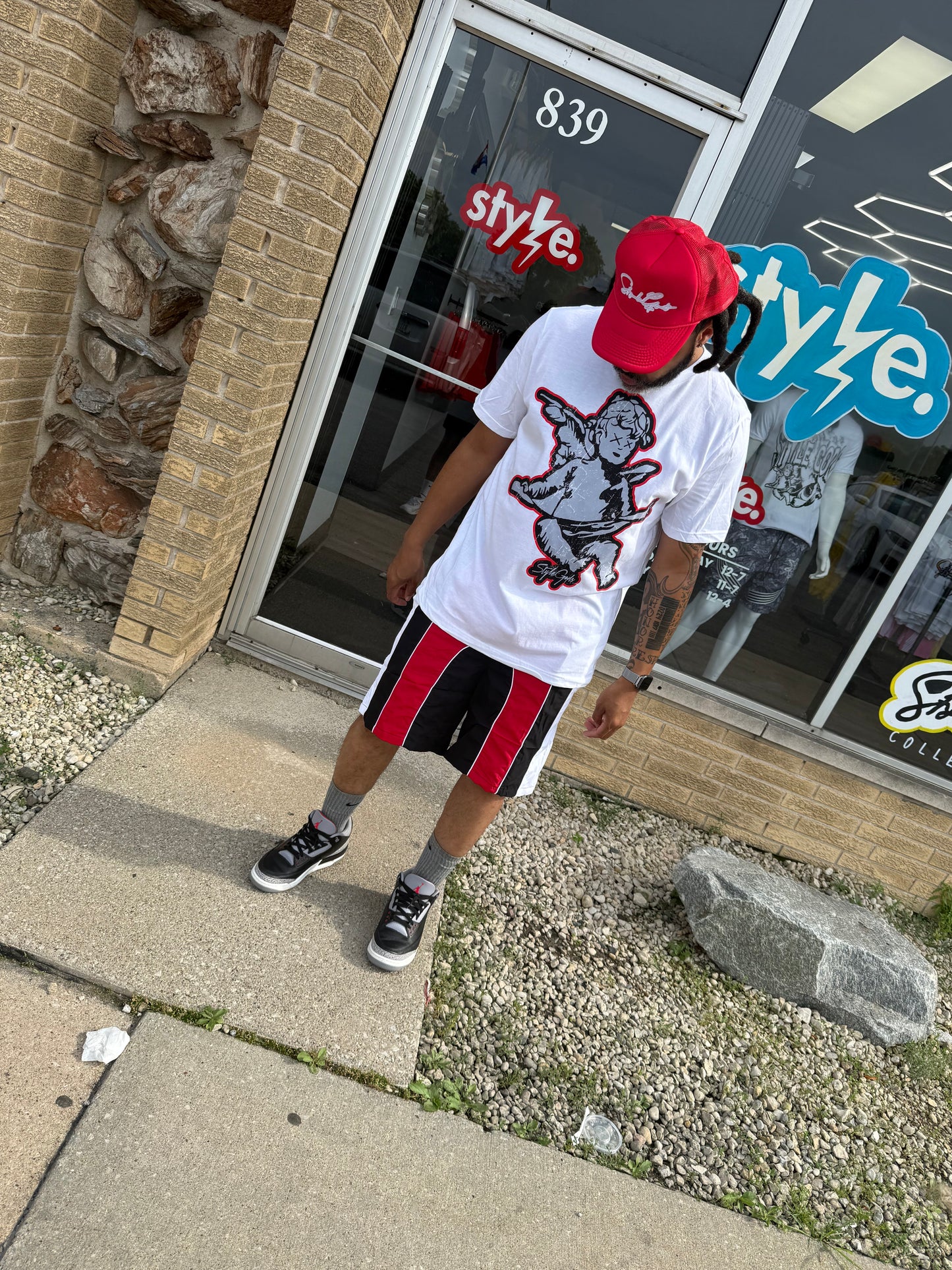 StyleGods Jumbo Angel T Shirt White\Black\Red\Grey
