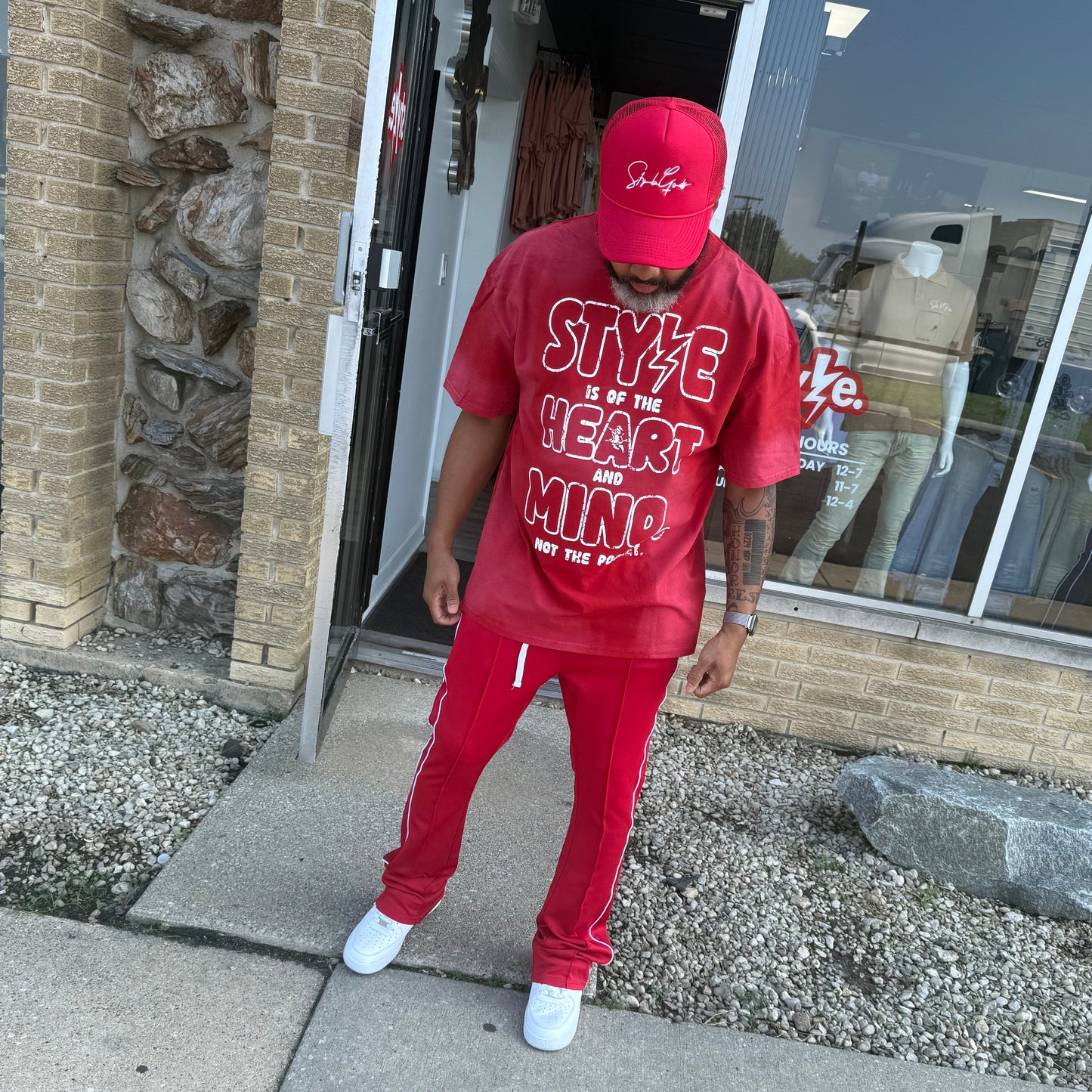StyleGods Style Heart Mind T Shirt - Vintage Red