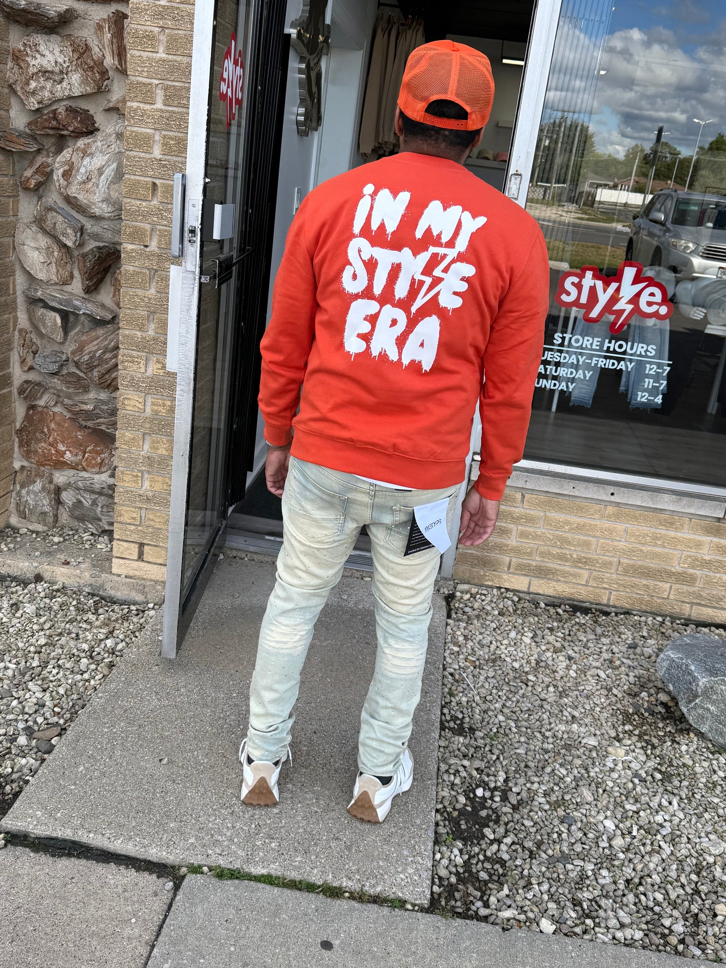 StyleGods Jesus Piece Crewneck SweatShirt - Burnt Orange