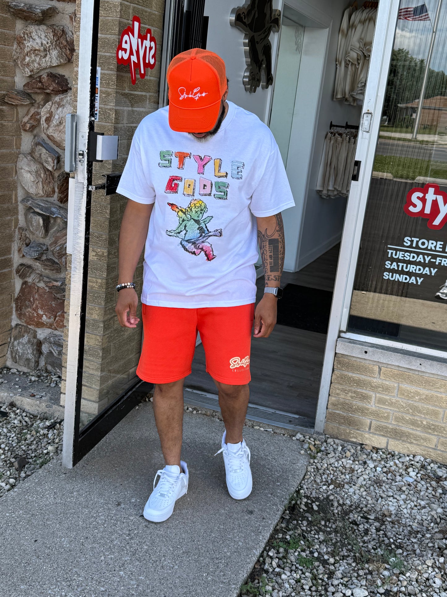 StyleGods Fleece Short - Orange