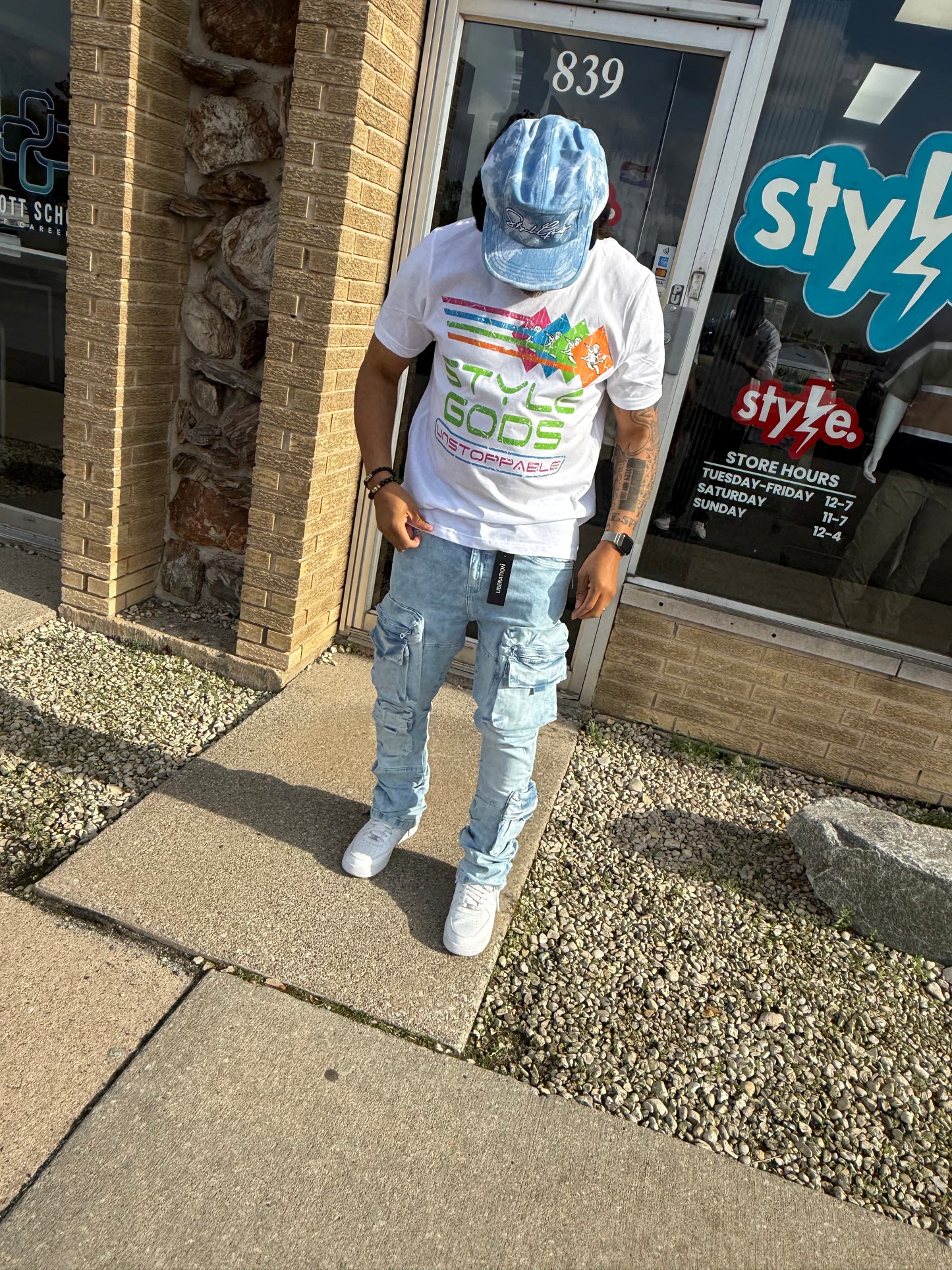 StyleGods Multi Angel T Shirt - white\neon