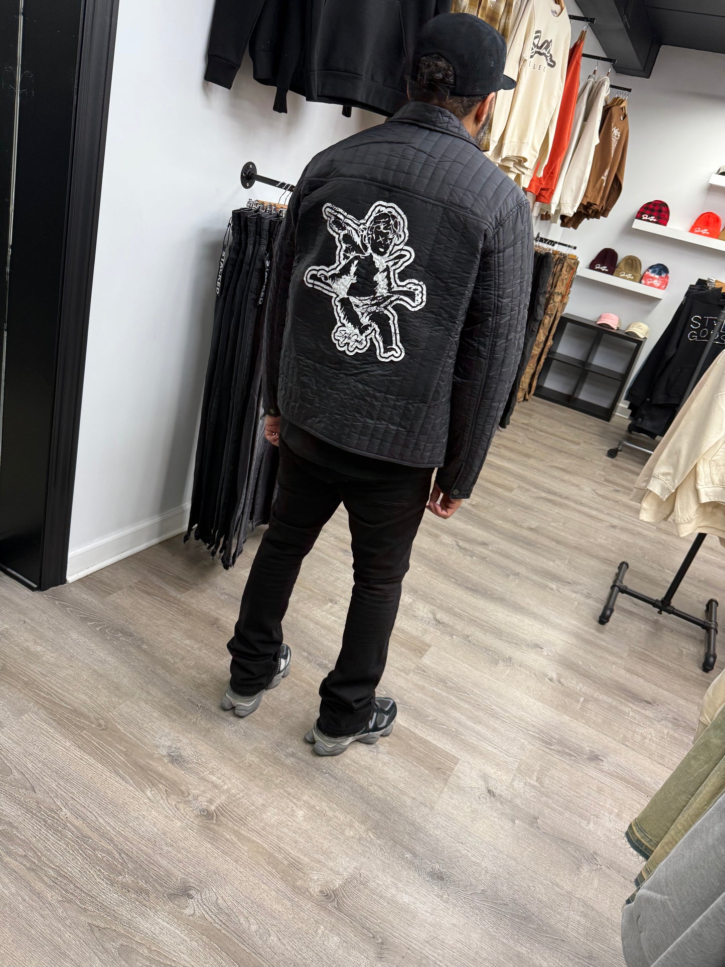 StyleGods Script Jacket - Black/White