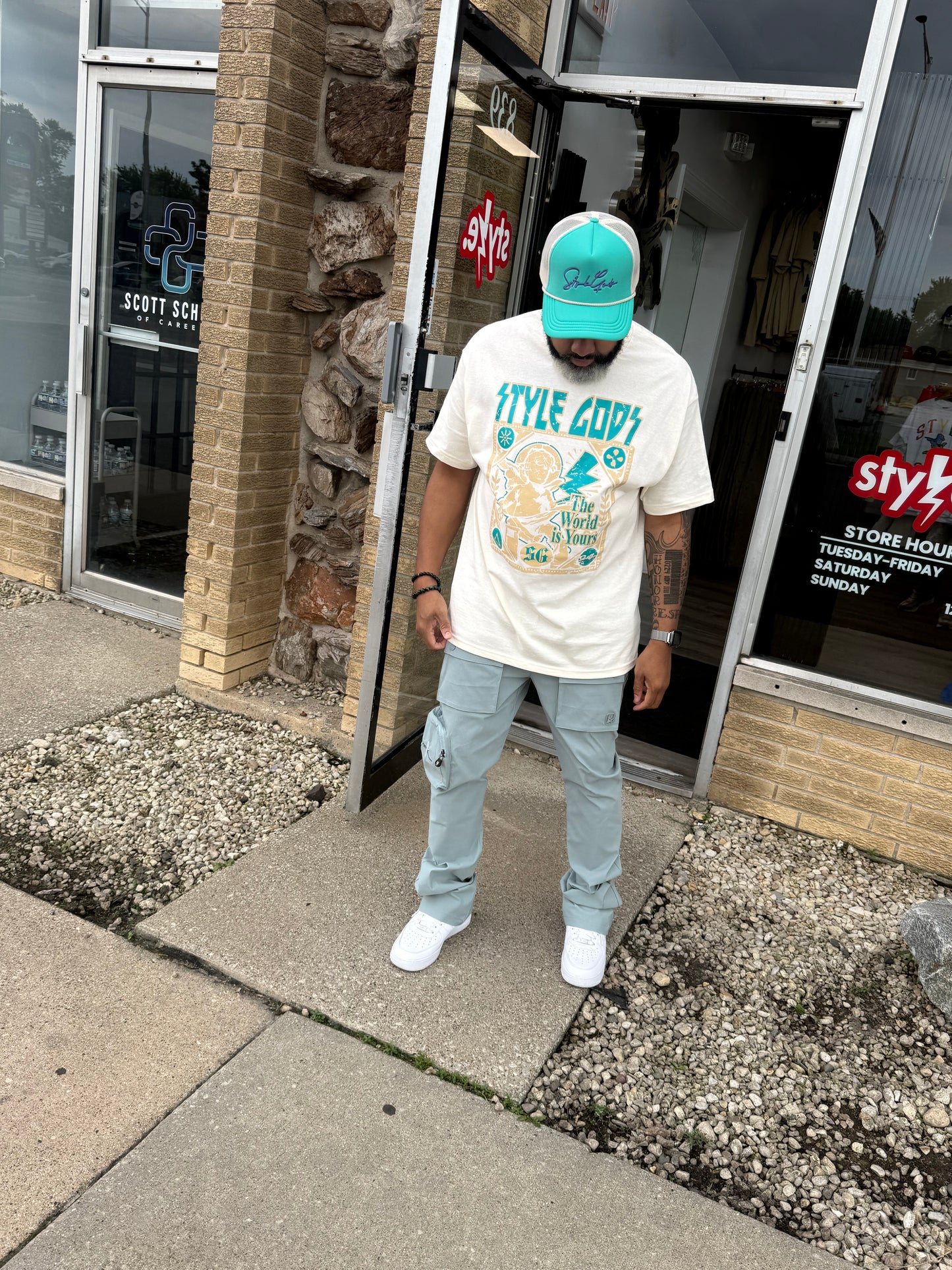 Makobi NYLON Stacked Cargo- Teal