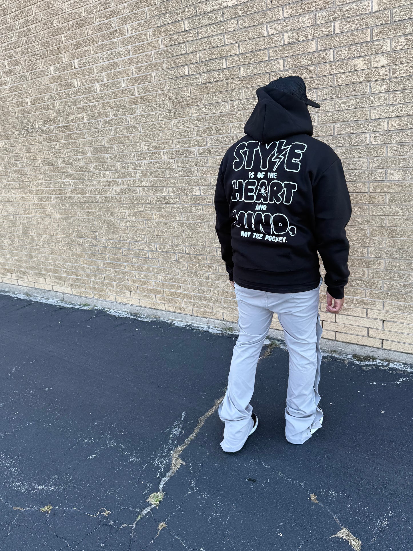 StyleGods Angel Hooded SweatShirt - Black\White