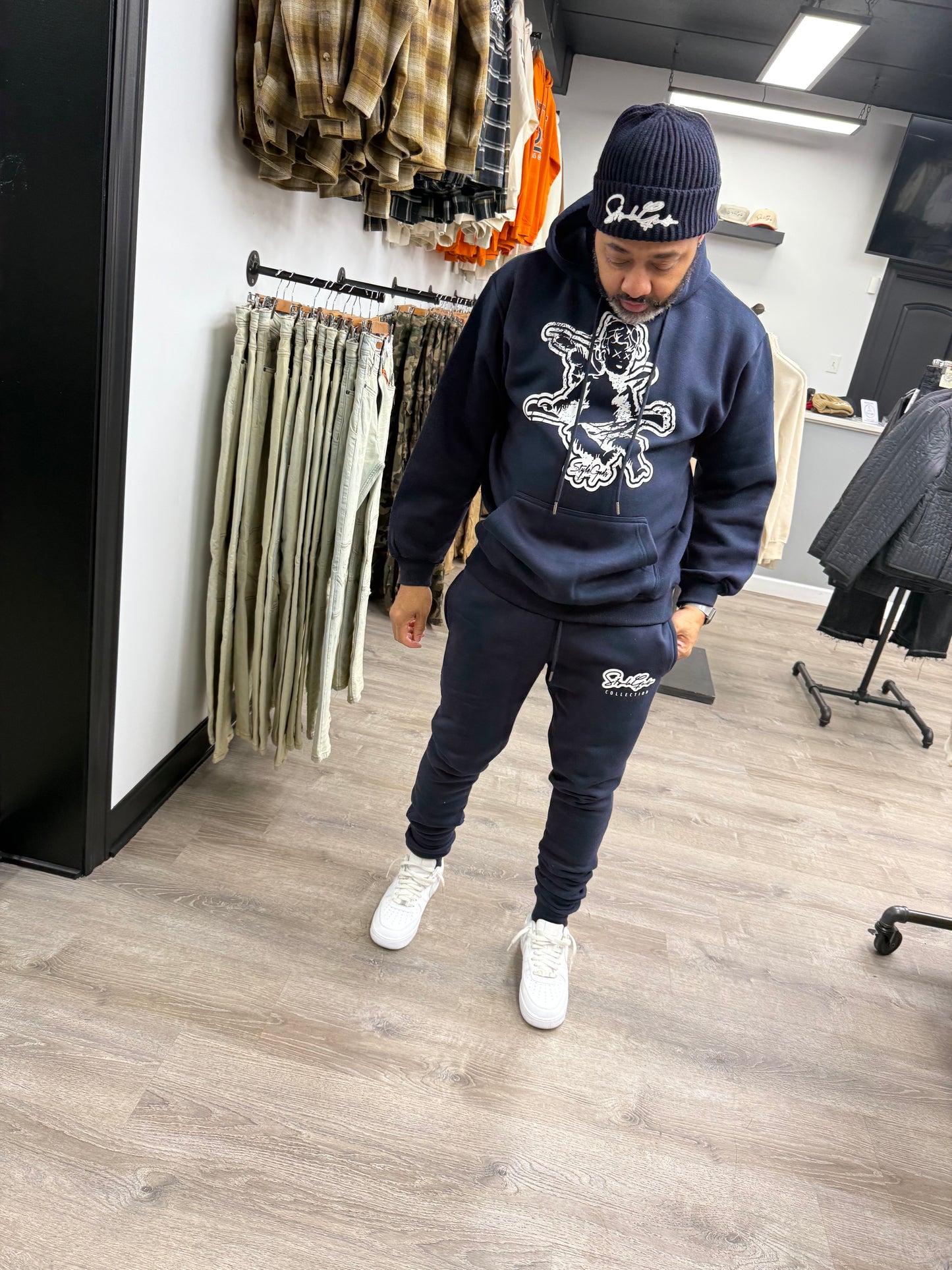 StyleGods Angel Jogging Suit - Navy