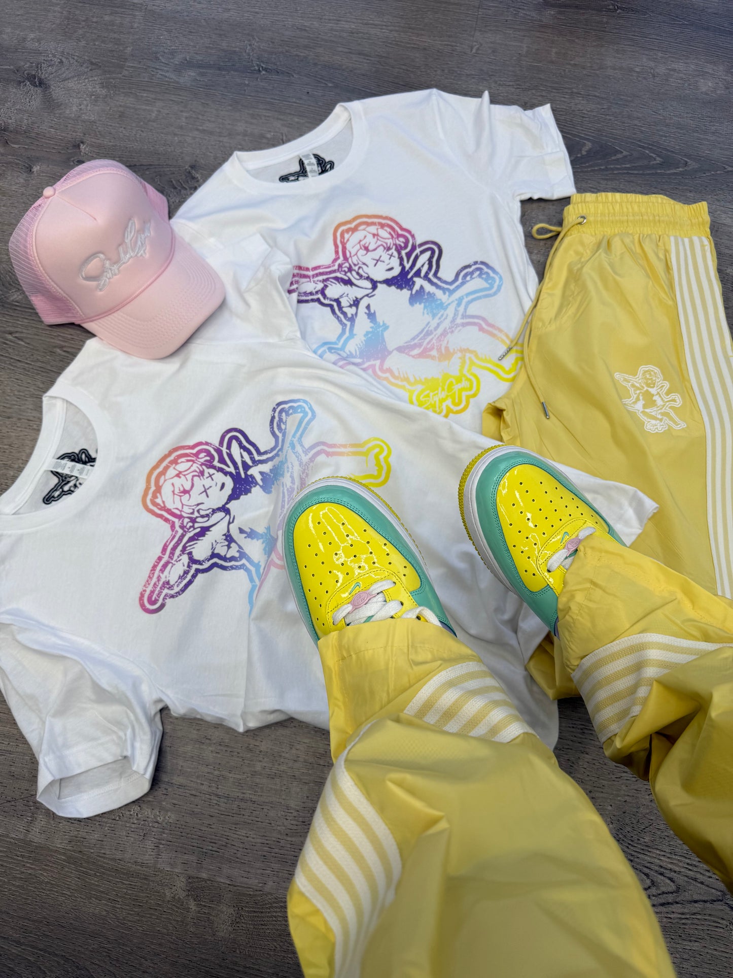 StyleGods Angel Nylon Joggers- Yellow