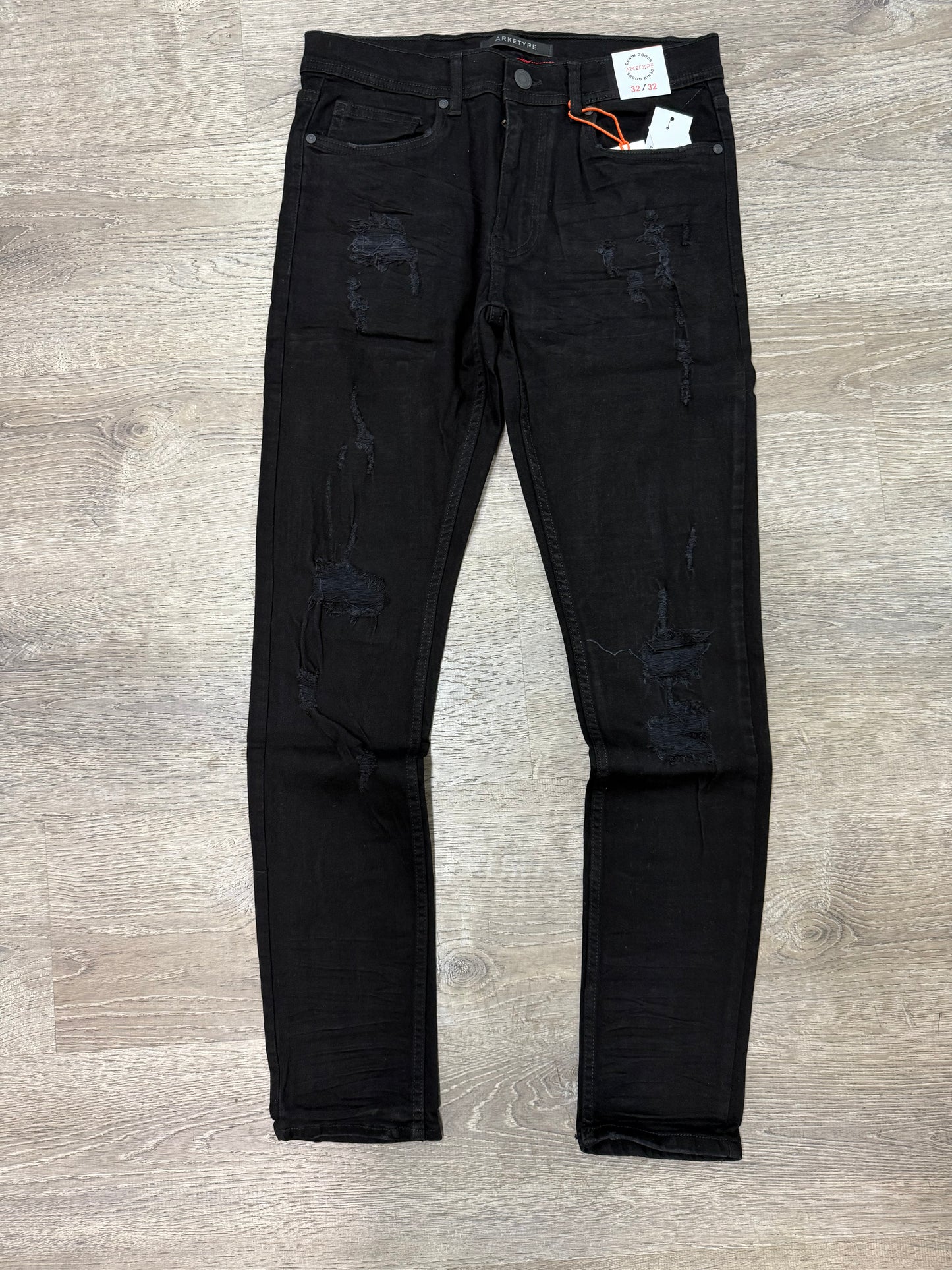 Arketype - Rip and Repair Denim P556 Jet Black