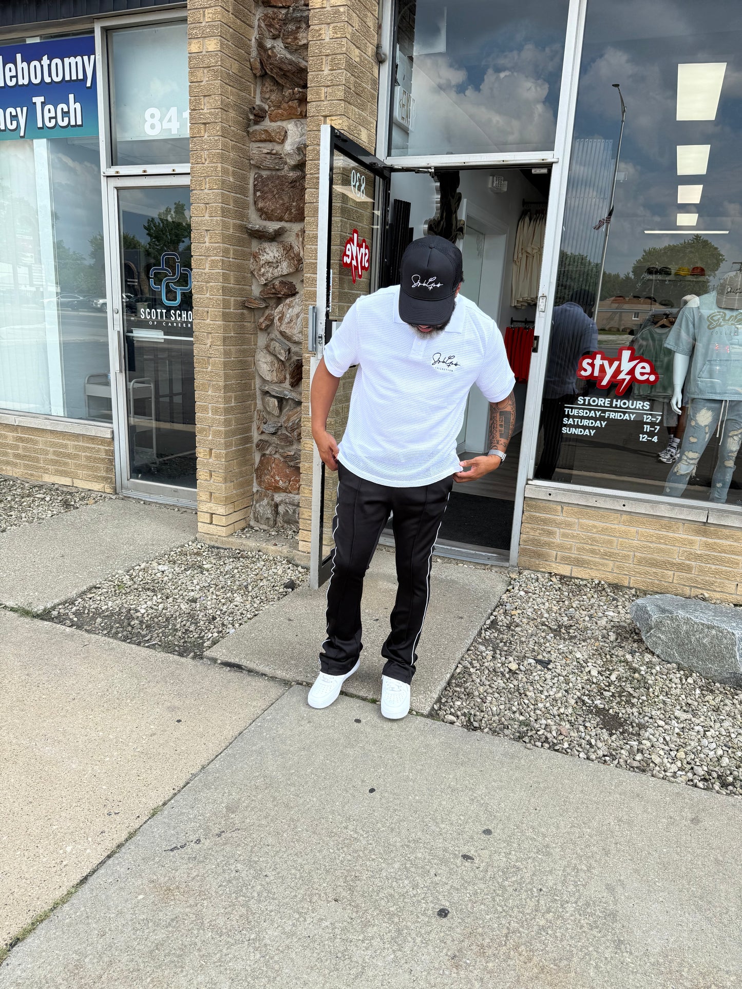 StyleGods Signature Polo - White\Black