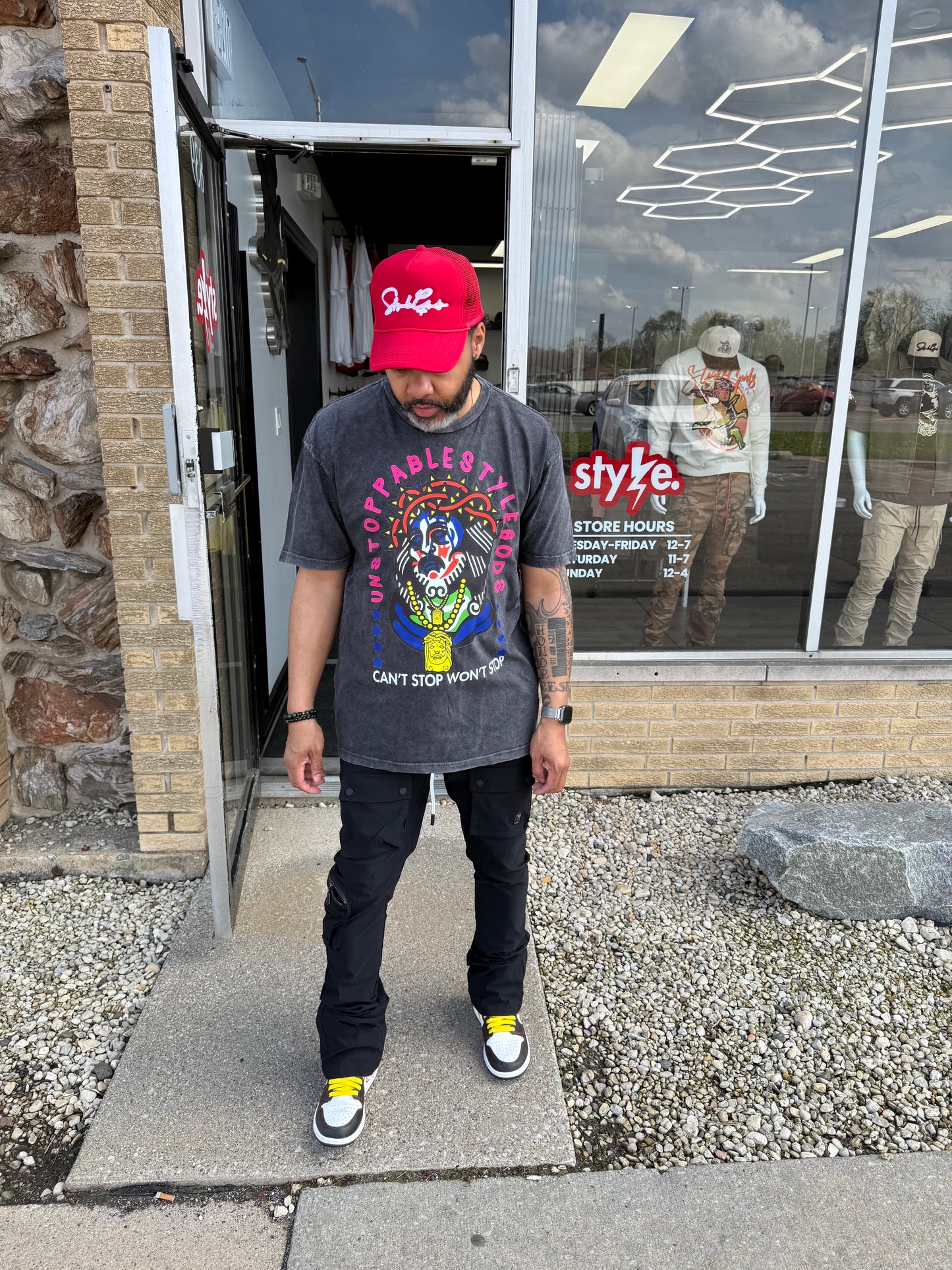 StyleGods Jesus T Shirt - Vintage Black