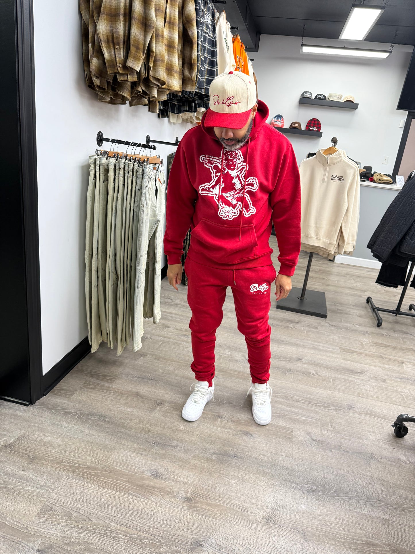 StyleGods Angel Jogging Suit - Red