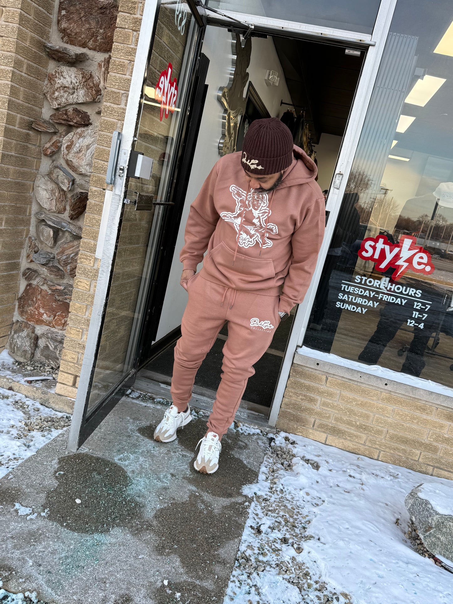 StyleGods Angel Jogging Suit - Brown