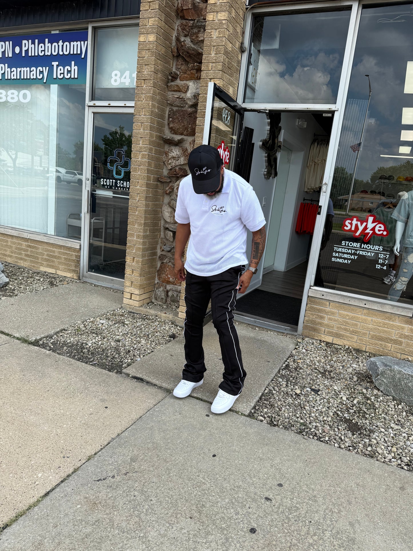 StyleGods Signature Polo - White\Black
