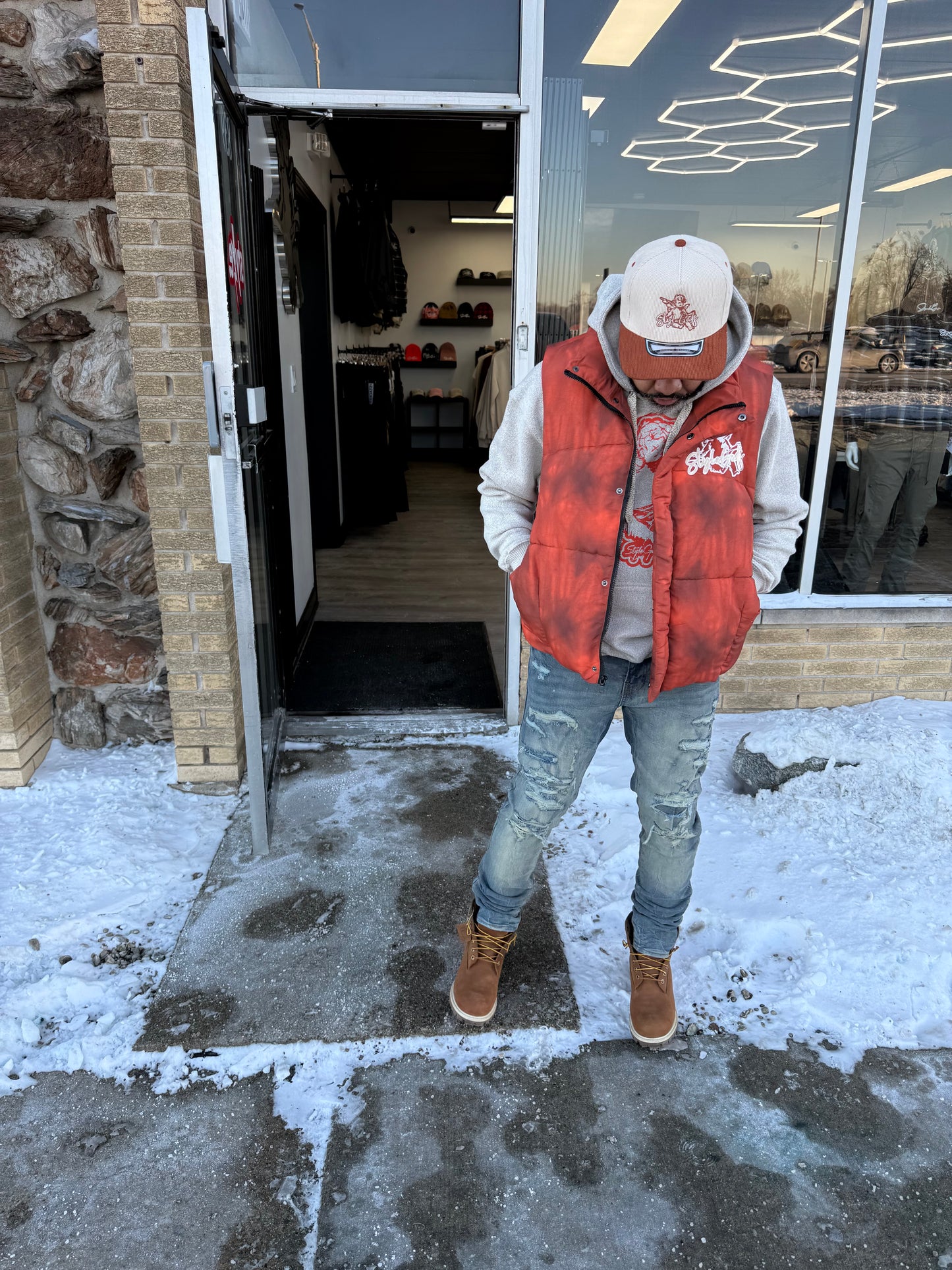 StyleGods Angel Bubble Vest - Orange