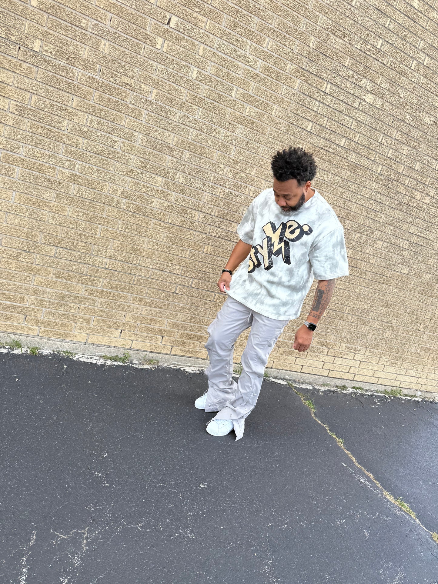 StyleGods Style Fleece Crop - Grey\Cream\Black