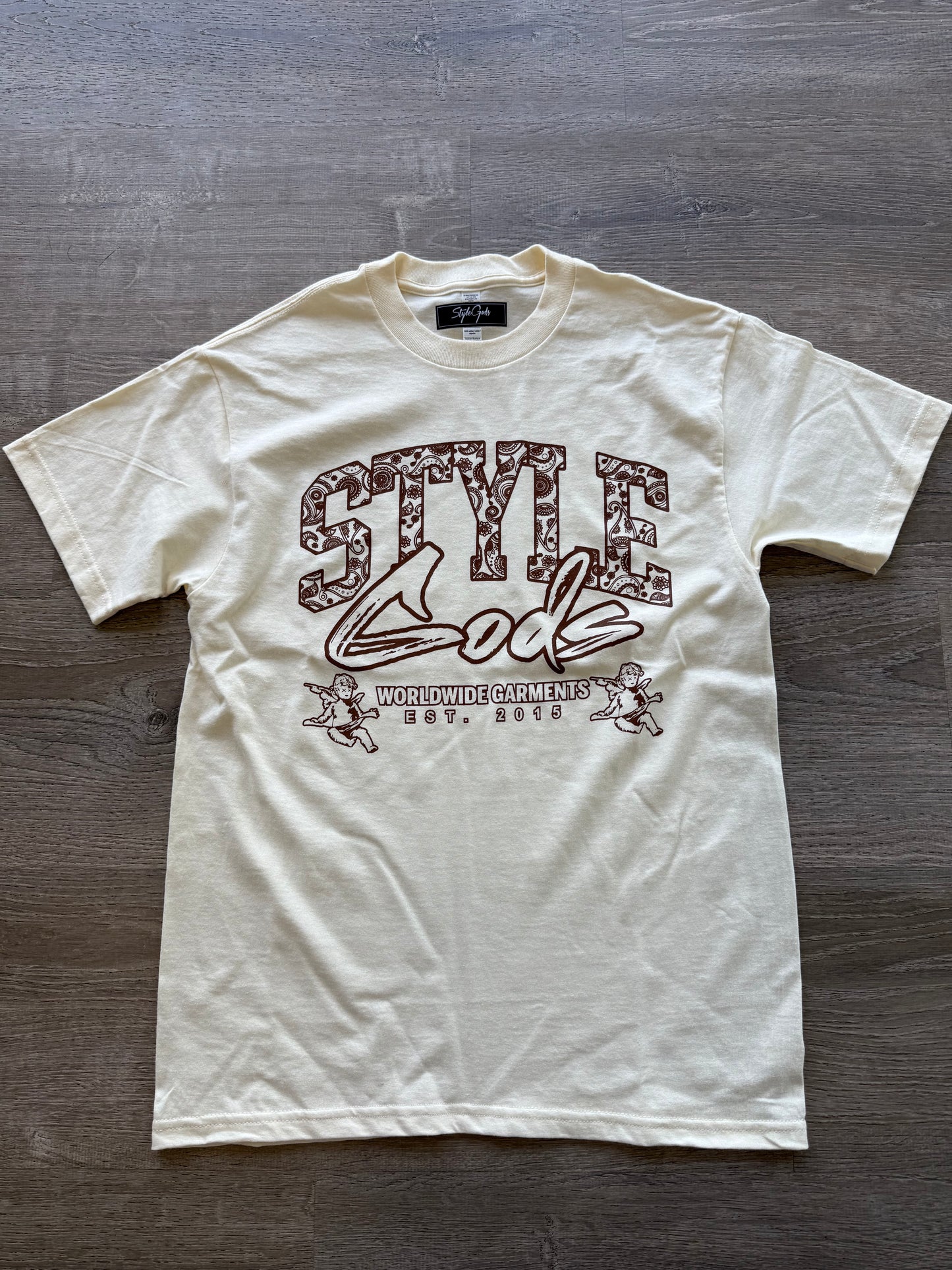 StyleGods Style Collection Bandana T Shirt - Tan\Brown