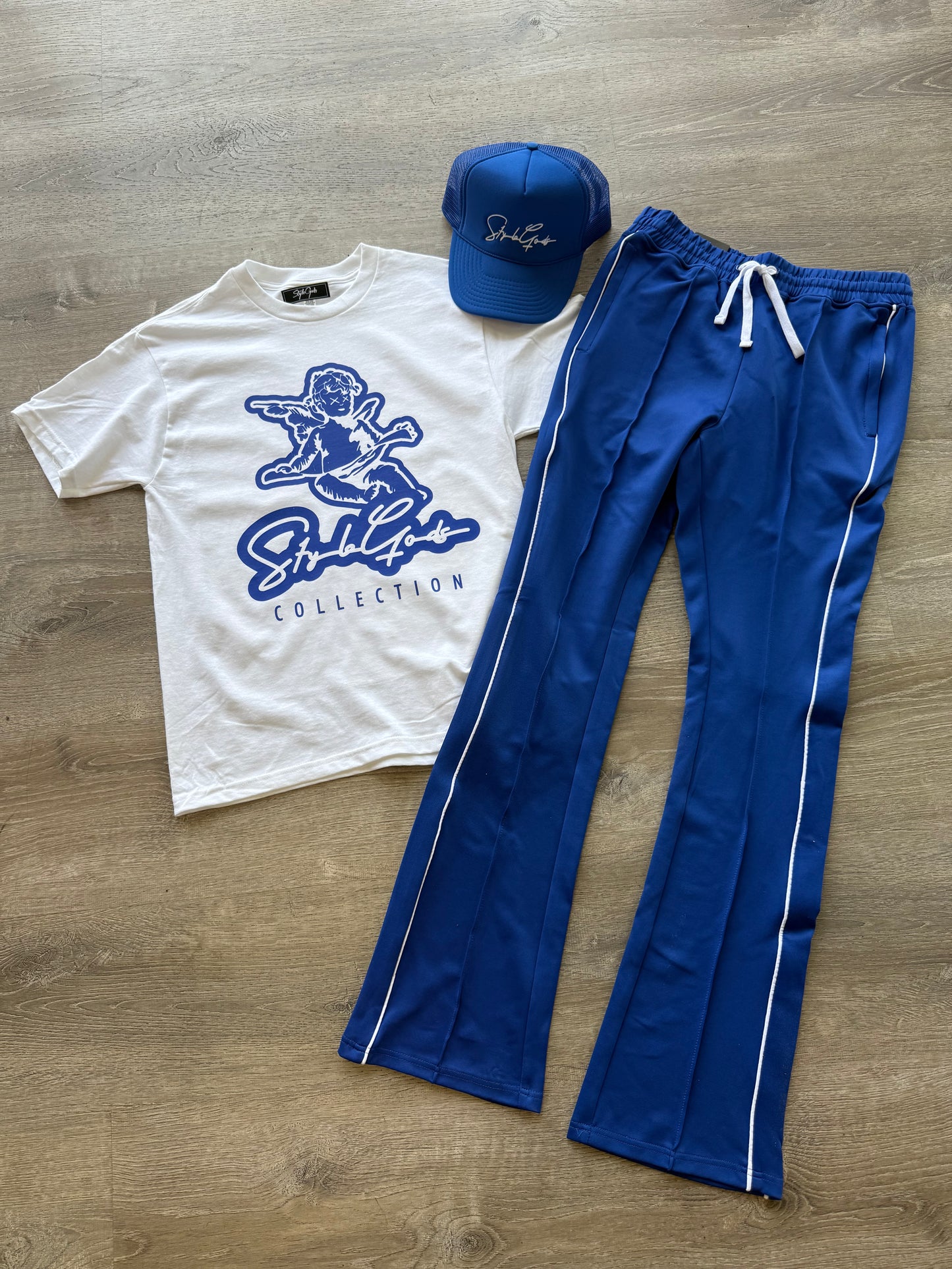 Rebel Minds STACKED Track Pants- Royal