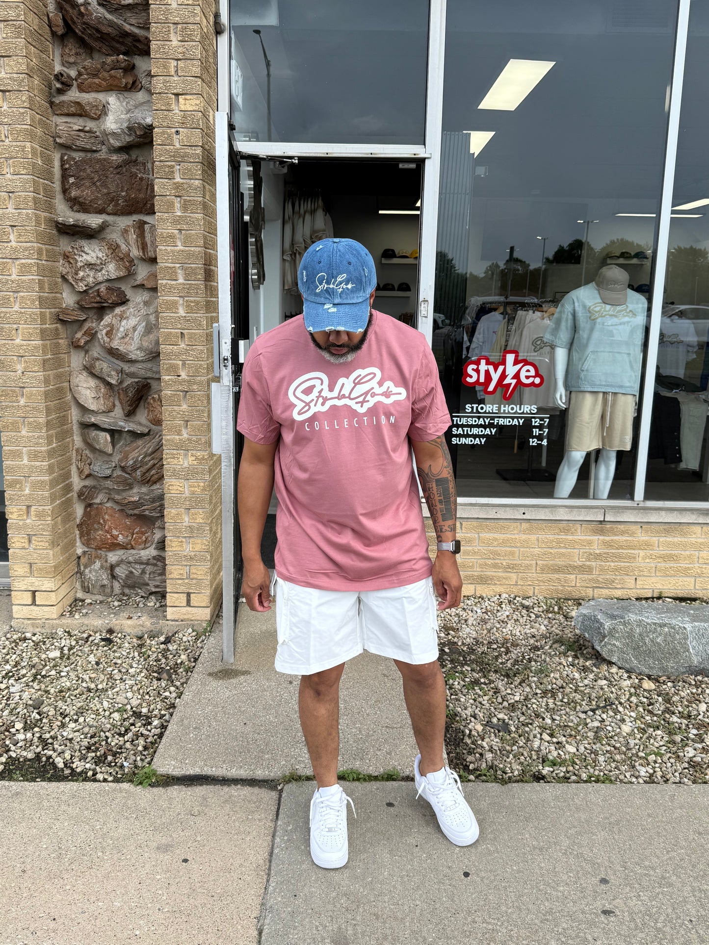 StyleGods Signature Front and Back Script - Mauve\White