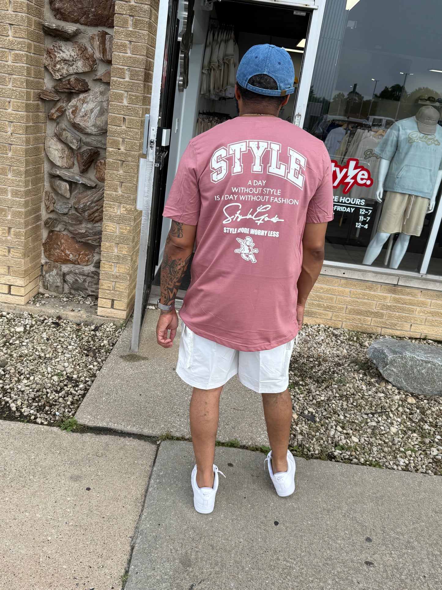StyleGods Signature Front and Back Script - Mauve\White