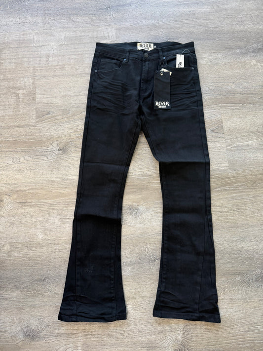 Roar Stacked  Denim - Black