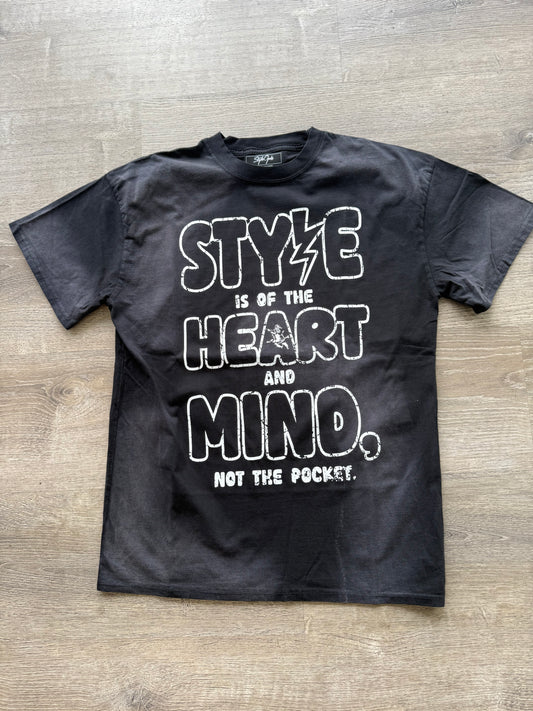 StyleGods Style Heart Mind T Shirt - Vintage Black