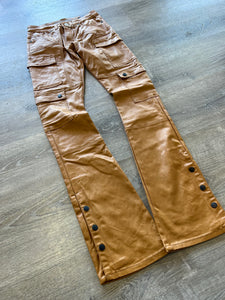 Bleeker and Mercer- Wax Denim Cargo STACKED FIT D605 - Timber