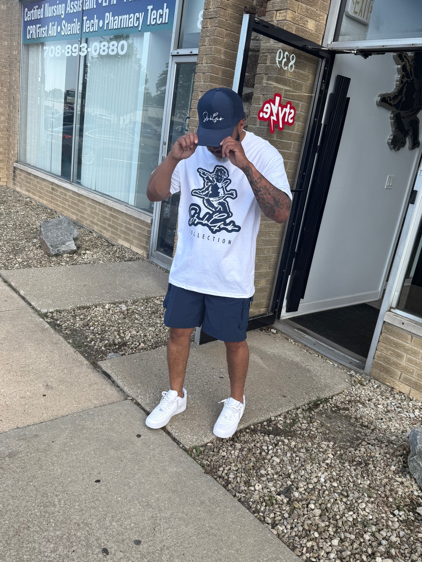 Rebel Nylon Cargo Short - Navy