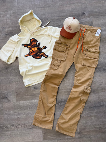 StyleGods Angel Sweater Hoodie Tan\Camo Clearance