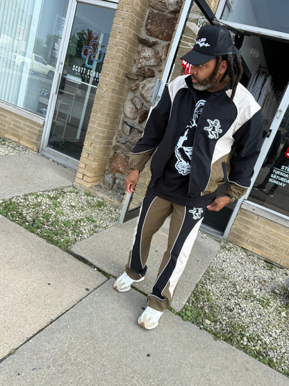 StyleGods Nylon Track Suits - Black \Olive