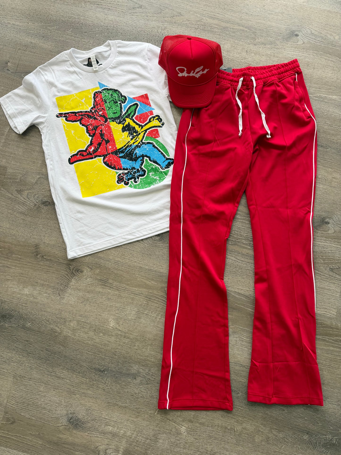 StyleGods Jumbo Shape T Shirt White\Multi