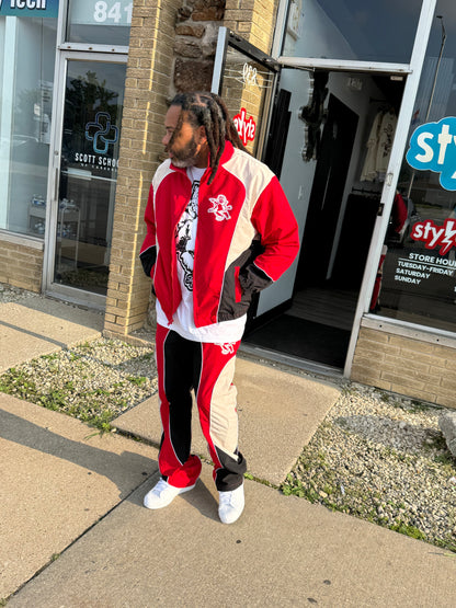 StyleGods Nylon Track Suits - Red