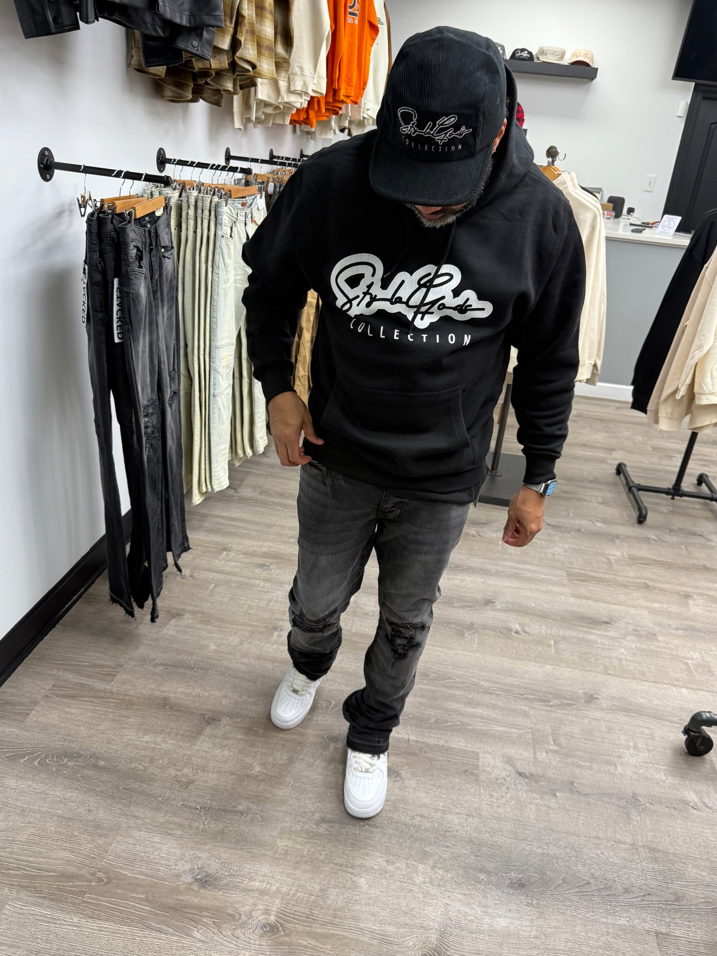 StyleGods Black Signature Hooded SweatShirt - Black