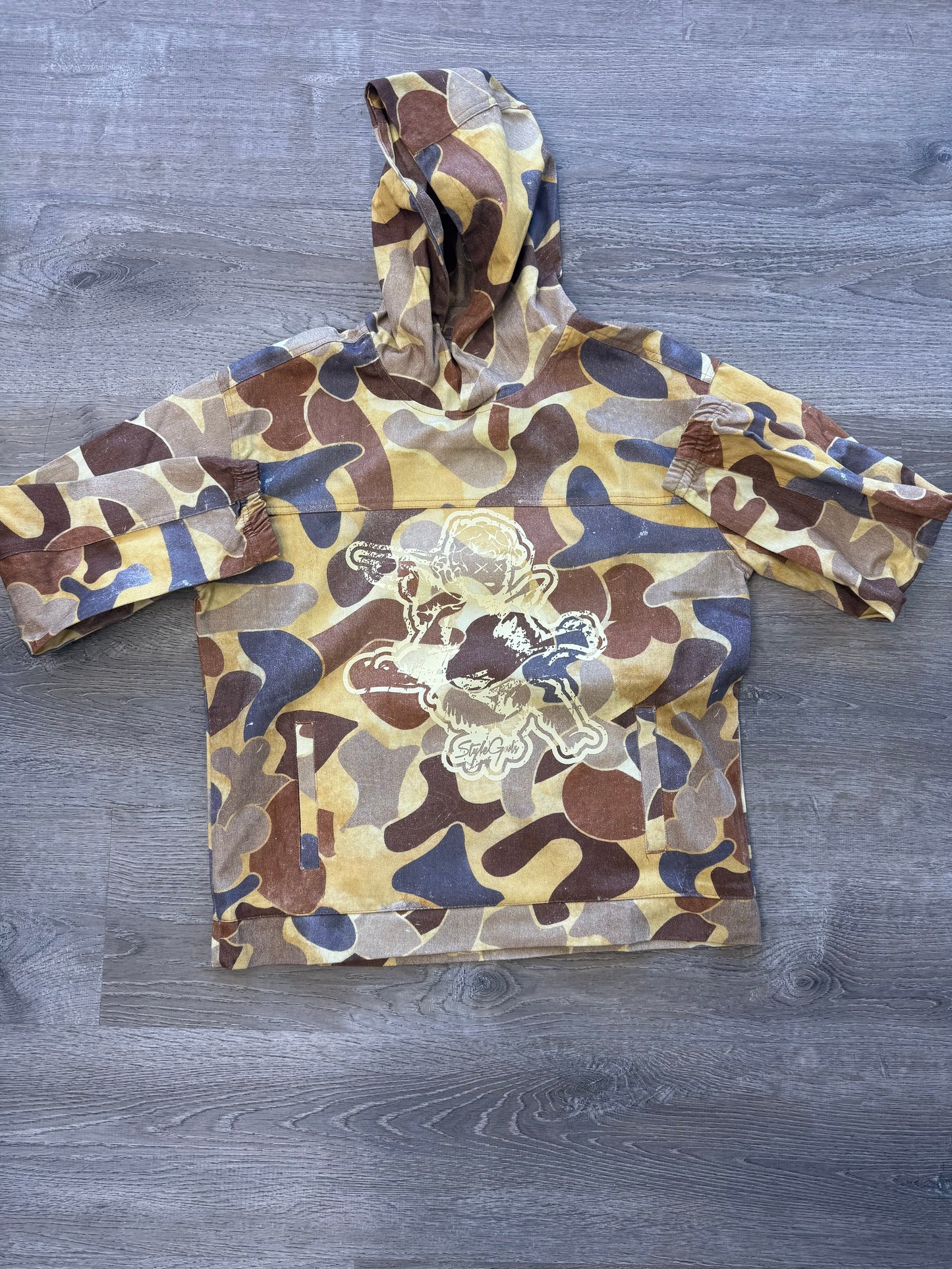 StyleGods Camo Denim Angel Hoodie - Camo