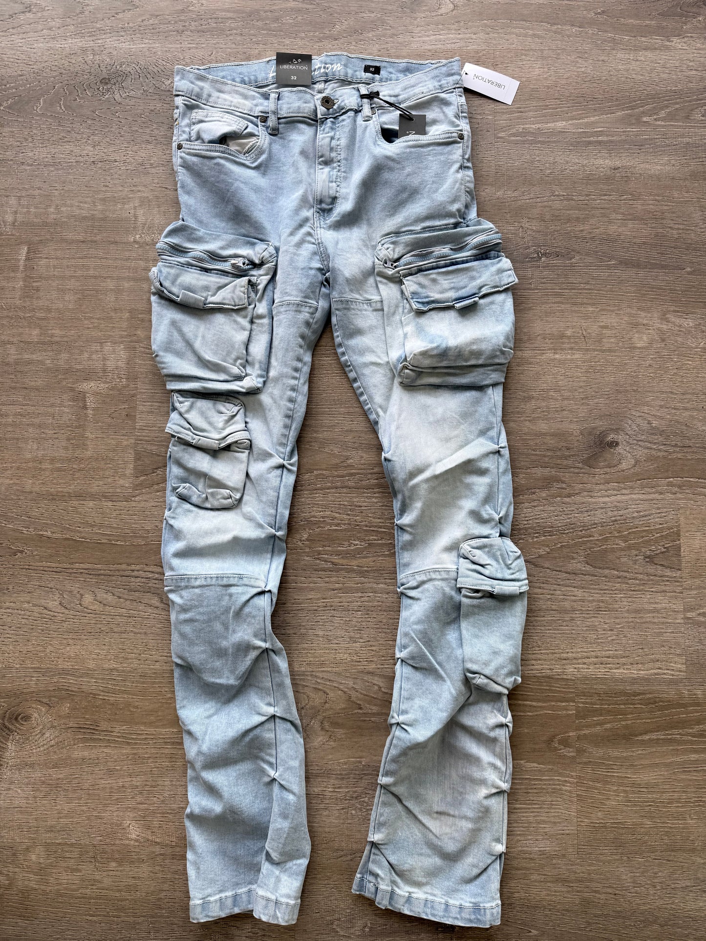 Liberation Stack Cargo Pants L7094 Ice Blue
