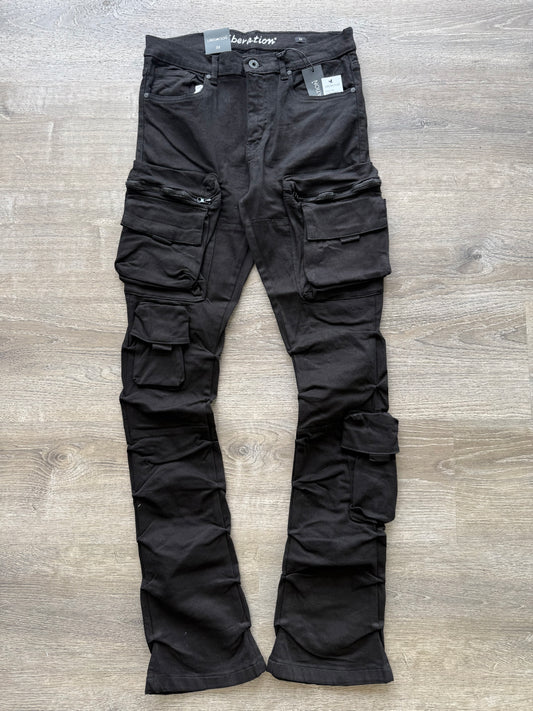 Liberation Stack Cargo Pants L7094  Jet Black