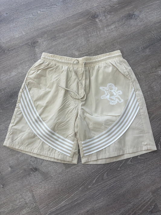 StyleGods Angel Nylon Shorts - Tan