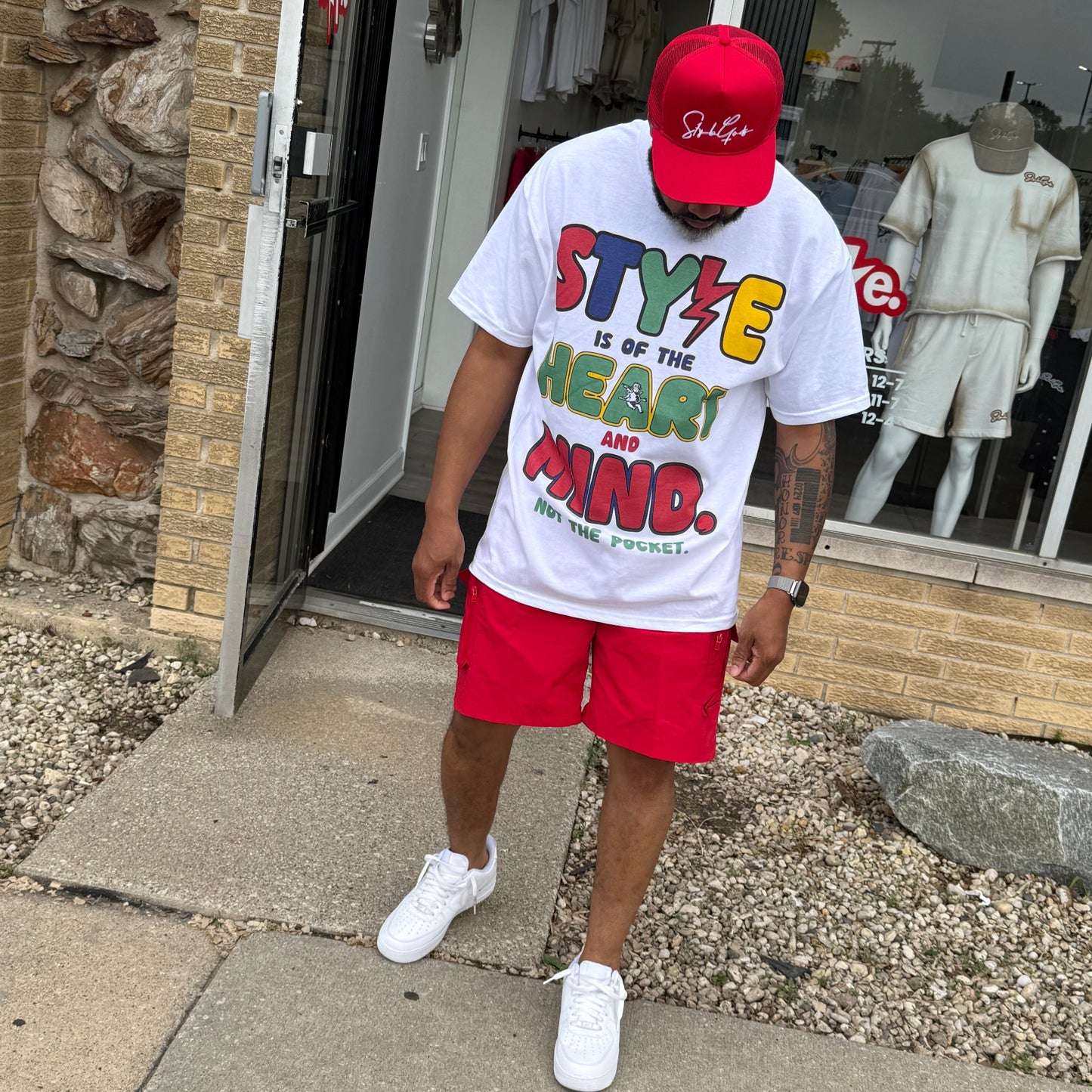 StyleGods Style Heart Mind T Shirt - White\Multi