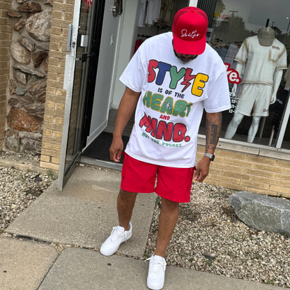 StyleGods Style Heart Mind T Shirt - White\Multi