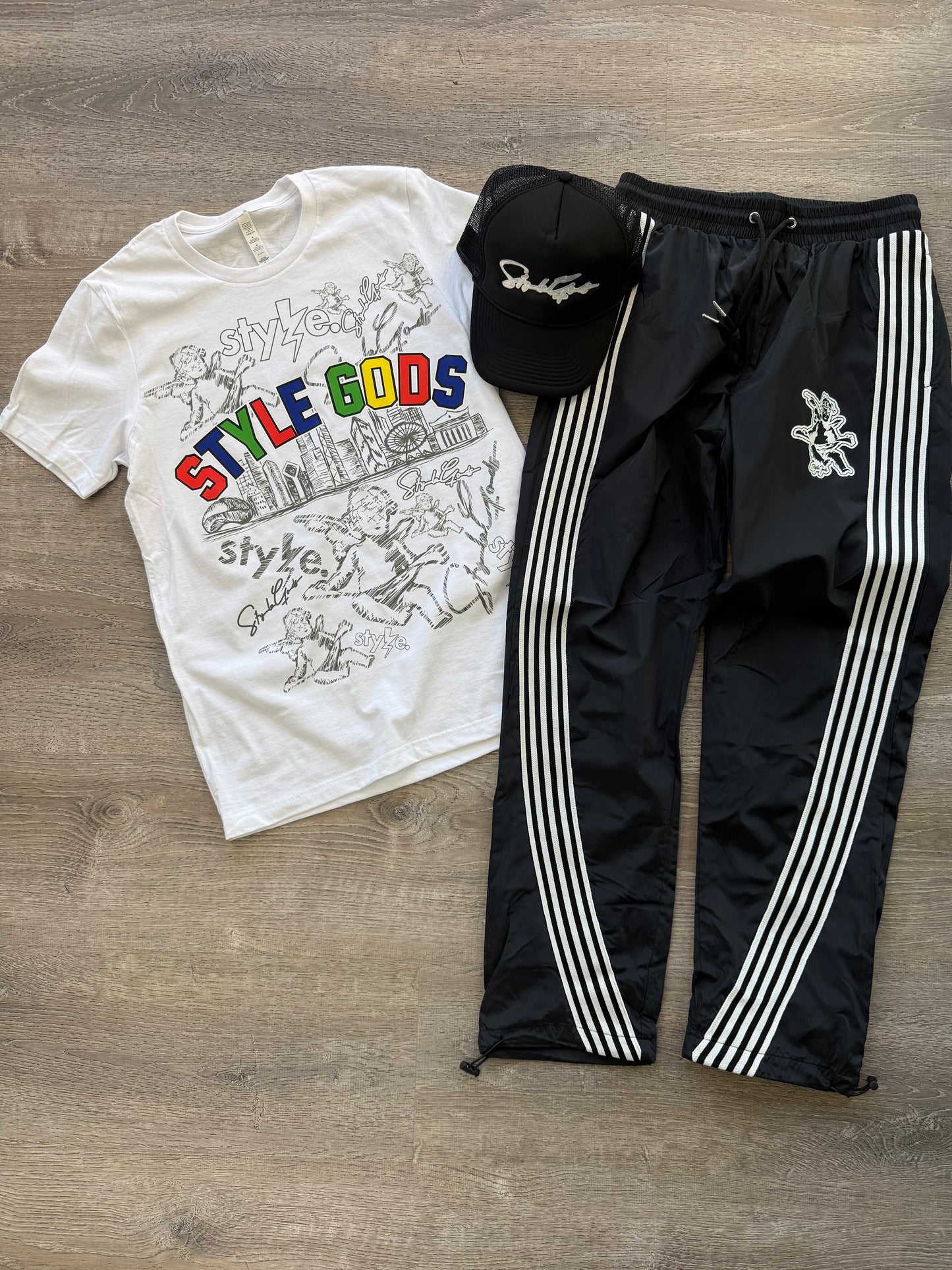 StyleGods Sketch Multi logo Shirt - White