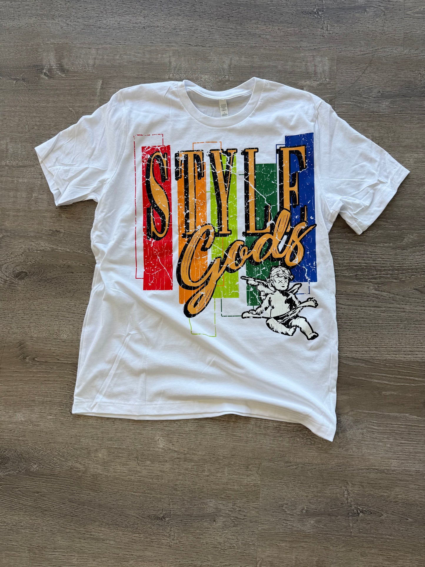 Stylegods Multi Box Logo T Shirt - White\Multi
