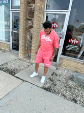StyleGods 2pc Fleece Short Set- Salmon\White