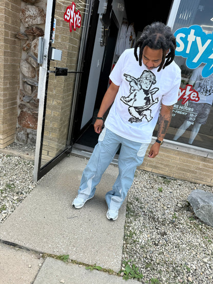 StyleGods Jumbo Angel T Shirt White\Grey\Black