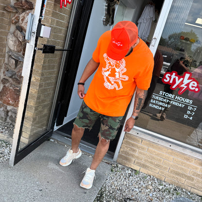 StyleGods Angel T Shirt - Orange\White