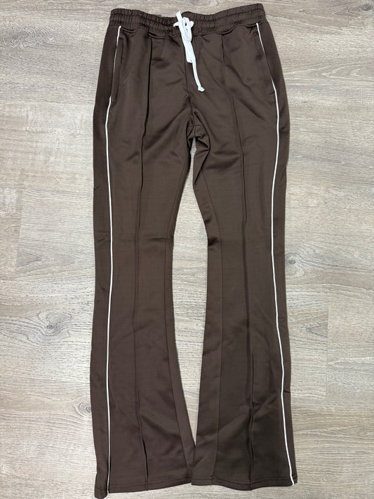 Rebel Minds STACKED Track Pants- Brown